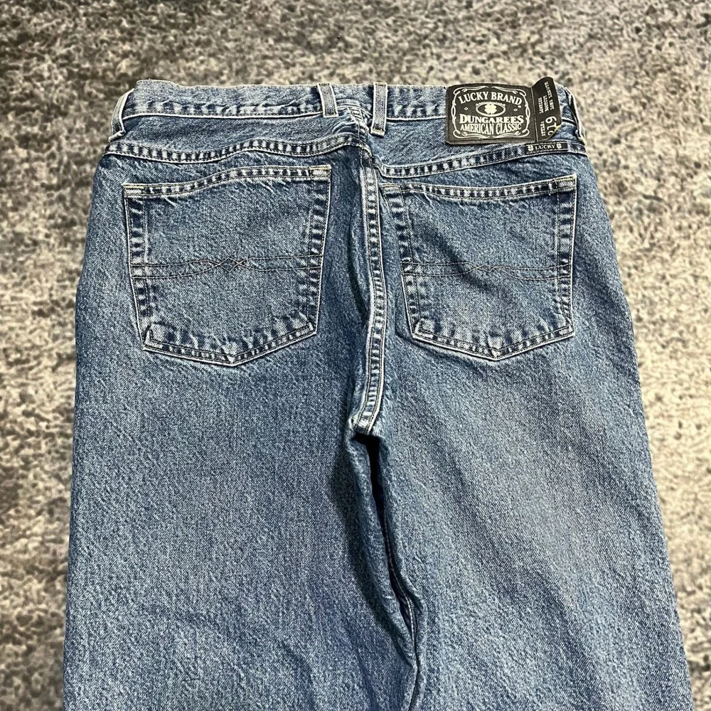 Vintage Lucky Brand Jeans 219 Low Rise Bootcut Mens 33x28 Blue Denim USA 90s Y2K